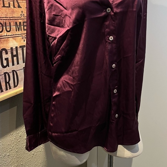 Paparazzi purple dressy blouse NWT button up top - Picture 2 of 16